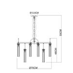 Подвесная люстра Arte Lamp BORGIA A4088LM-12AB, 12хG9