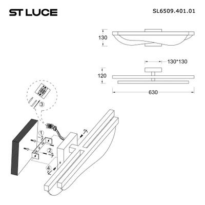 SL6509.401.01 Светильник настенный ST-Luce Черный/Прозрачный LED 1*18W 4000K