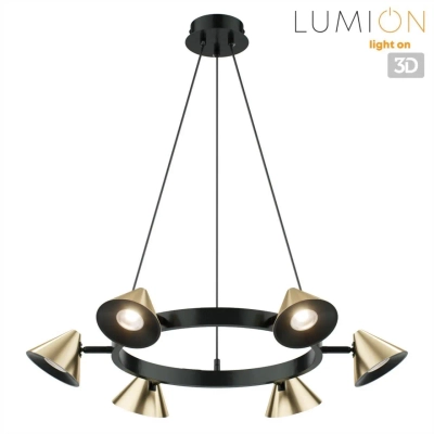 8233/6 COMFI LN25 209 черный/золото, металл Подвесной светильник GU10 LED 6*7W 220V LAMINA