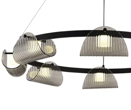 Люстра Каспи черный d95 h150 Led 8*6W (4000K)