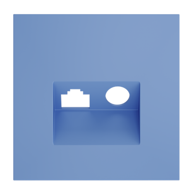 VLS002715 Накладка для розетки TV+RJ45 кат. 6, S70 (деним). (ТМ Maytoni)