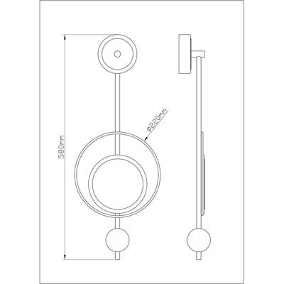 Настенный светильник Arte Lamp POLARIS A2604AP-7BK, 1хLED
