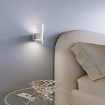 Настенный светодиодный светильник со стеклянным плафоном 40021/1 LED хром/прозрачный