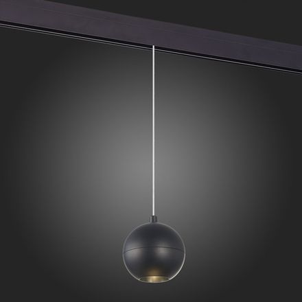 ST354.433.12 Магнитный трековый светильник подвесной Черный LED 1*12W 3000K 750Lm Ra&gt;80 36° IP20 D100xH92 48V