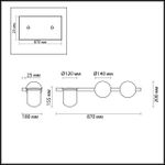 4681/2W WALLI ODL20 685 черный/белый Настенный светильник E14 2*40W 220V FLOWER