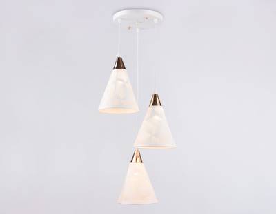 Светильник подвесной TR8433/3 WH/FGD белый/золото E27/3 max 40W D360*800