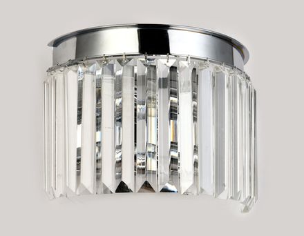 Настенный светильник с хрусталем TR5105/2 CH/CL хром/прозрачный E14/2 max 40W 260*190*150