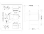 Светильник уличный настенный архитектурный ST3303/2 GR серый IP54 GX53/2 max 15W 205*90*140