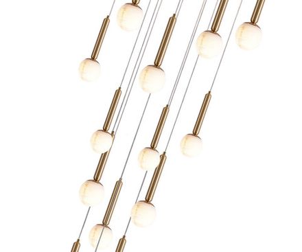 07530-15A,36 Люстра каскадная Монс латунь d50 h500 Led 75W (3000K)