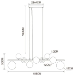 Подвесная люстра Arte Lamp GEMINI A2243SP-9PB, 9хG9