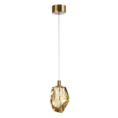 7111/4LC L-VISION ODL25 Подвесной светильник  бронзовый/янтарное стекло/металл IP20 LED 4W 300Лм 3000K 200° 220V GEMME