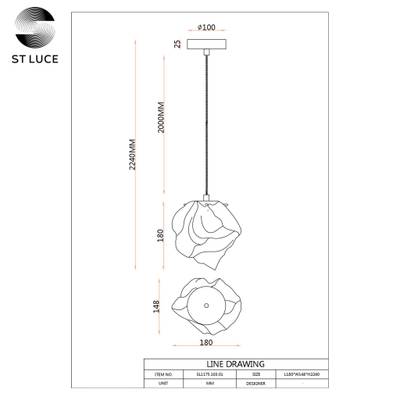 SL1175.103.01 Подвес ST-Luce хром/прозрачный E14 1*40W