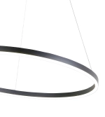 08214,19A(4000K) Подвес Тор черный d80 h150 Led 45W (4000K) 2 типа крепления