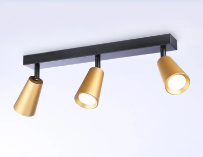 Светильник накладной TA13151/3 BK/GD черный/золото GU10/3 max 12W 445*60*130