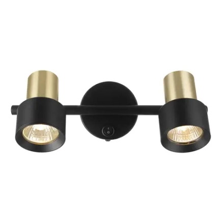 Citilux SAT CL505621 Спот поворотный с выключателем Чёрный+Золото