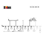 SL1142.403.06 Светильник подвесной Черный, Светлое дерево E27 6*60W