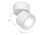 Накладной поворотный светодиодный светильник TN268 SWH белый песок LED 4200K 7W D75*83