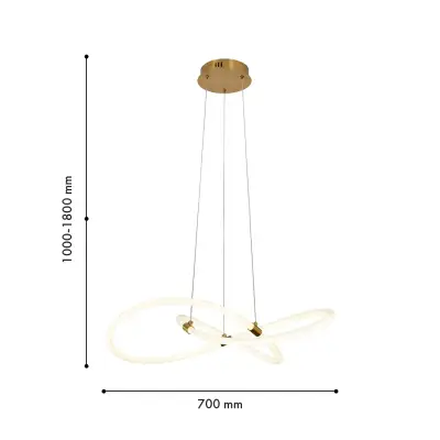 Подвесная люстра Vendel 4470-3P, LED*36W, 4000LM, 3000-6500K. ТМ F-Promo