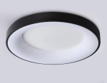 Потолочный светодиодный светильник FZ1403 BK черный IP20 48W 3000K-6500K D500*50 (ПДУ ИК)