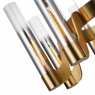 SL1235.303.08 Люстра подвесная ST-Luce Латунь/Хром, Прозрачный E14 8*40W