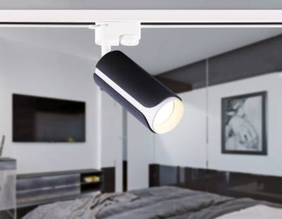 Трековый однофазный светильник со сменной лампой GL5155 BK/WH черный/белый GU10 D58*130