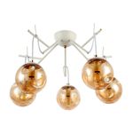 SLE110202-05 Люстра подвесная Белый/Янтарный E14 5*40W