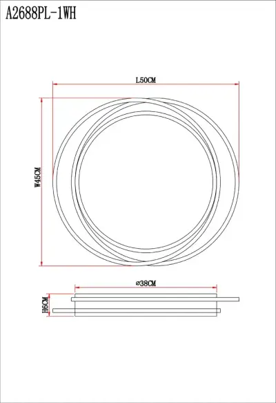 Потолочный светильник Arte Lamp SONNY A2688PL-1WH, 1хLED