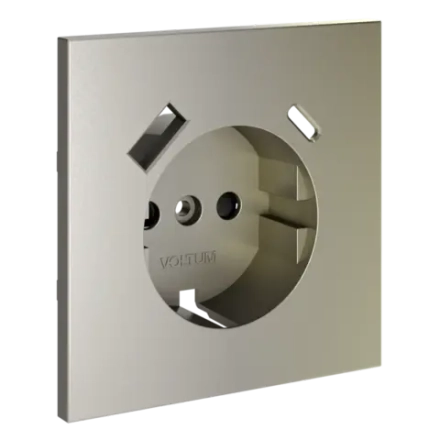 VLS001004 Накладка для розетки с заземлением и защитными шторками, с USB A+C, S70 (шелк). (ТМ Maytoni)