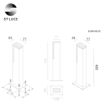 SL096.405.02 Светильник уличный наземный ST-Luce Черный/Белый LED 1*6W 4000K