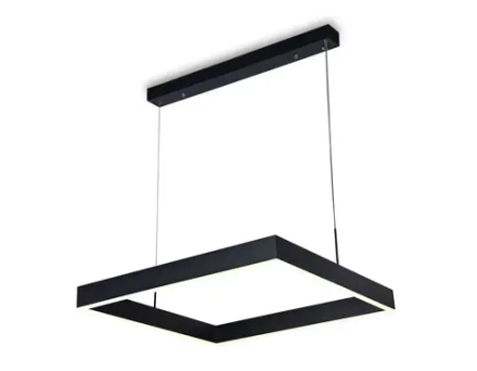 Светильник светодиодный подвесной с пультом FA6626 BK черный 65W 600*600*720 (ПДУ РАДИО 2.4G)