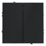 VLS020607 Выключатель с самовозвратом встраиваемый VOLTUM S70 двухклавишный 10А, (графит) (ТМ Maytoni)
