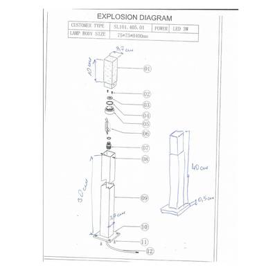SL101.405.01 Светильник уличный наземный ST-Luce Черный/Белый LED 1*3W 4000K
