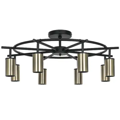 LR718318 Люстра RULLO 8х50W GU10 ЧЕРНЫЙ/БРОНЗА (571718+214431-8)