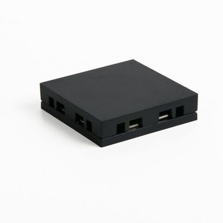 Flat Magnetic Четырёхсторонний соединитель для накладного шинопровода чёрный 85003/00