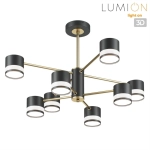 8240/8C COMFI LN26 239 черный/латунь, металл/акрил Люстра потолочная LED GX53 8*7W 220V LANIKA