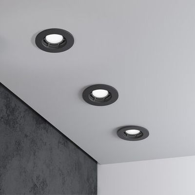 Светильник встраиваемый Asimo GU10 чёрный 25009/01