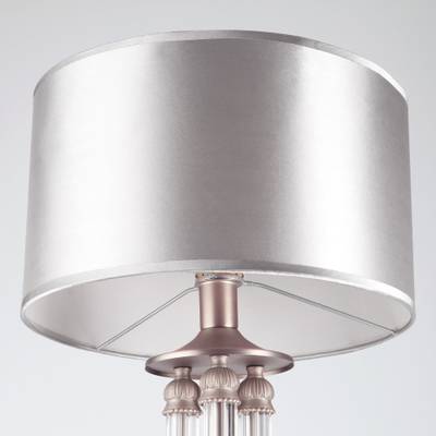 Классический торшер с абажуром 01046/1 сатин-никель