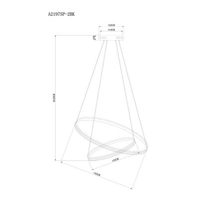 Подвесная люстра Arte Lamp FRODO A2197SP-2BK, 1хLED