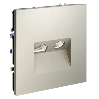 VLS060703 Розетка телевизионная встраиваемая VOLTUM S70 TV+RJ45 кат. 6, (кашемир). (ТМ Maytoni)