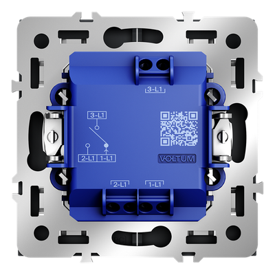 VLS020707 Выключатель встраиваемый VOLTUM S70 для жалюзи 10А, (графит). (ТМ Maytoni)