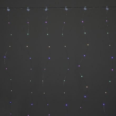 A-972 MIX cветовой занавес "Роса", 3х3м, провод серебристый, 300LED, USB-контроллер, ПДУ
