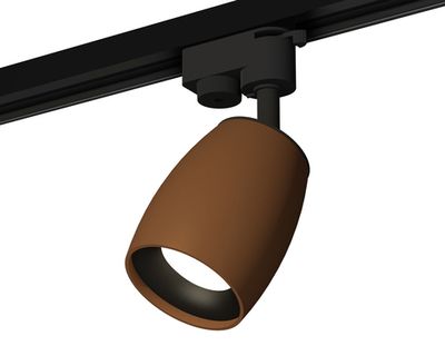 Комплект трекового светильника XT1124031 SCF/PBK кофе песок/черный полированный MR16 GU5.3 (A2521, C1124, N7011)