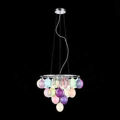 SL432.153.05 Светильник подвесной ST-Luce Хром/Разноцветный E27 5*60W