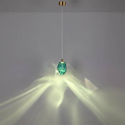 7110/4LC L-VISION ODL25 Подвесной светильник  бронзовый/бирюз. стекло/металл IP20 LED 4W 300Лм 3000K 200° 220V GEMME