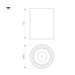 Светильник SP-SALT-R95-20W Warm3000 (BK, 40 deg, 230V) (Arlight, IP54 Металл, 5 лет)