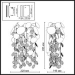 5104/2W CLASSIC ODL26 золотистый/прозрачный металл/стекло Бра E14 2*40W 220В IP20 COINS