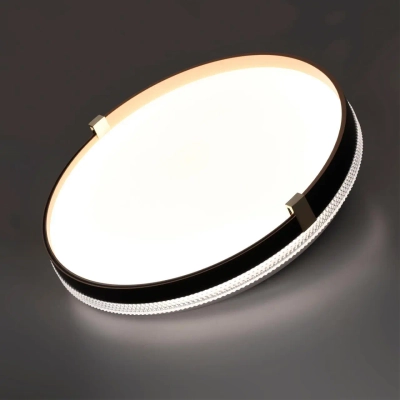 7647/DL PALE SN 189 Светильник пластик/белый/черный/золотой LED 48Вт 4000К D390 IP43 OLIDI BLACK