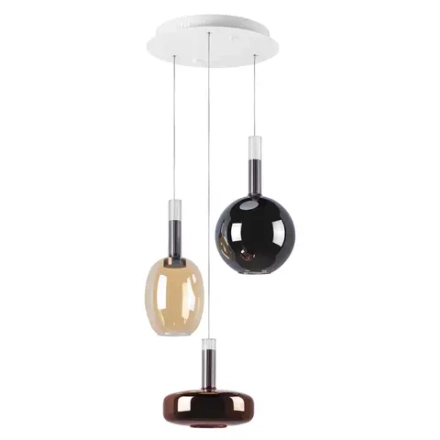 792139 Люстра DISCO 3x6W LED 600LM 120G БЕЛЫЙ/МУЛЬТИКОЛОР 3000К