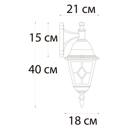 Уличный настенный светильник Arte Lamp MADRID A1542AL-1BN, 1хE27