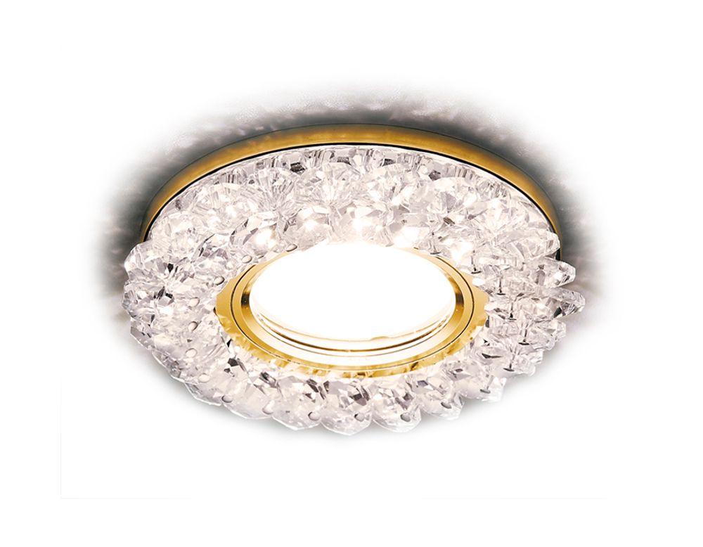 Встраиваемый точечный светильник со светодиодной лентой S701 CL/GD/WH золото/прозрачный MR16+3W(LED WHITE) Встраиваемый точечный светильник со светодиодной лентой S701 CL/GD/WH золото/прозрачный MR16+3W(LED WHITE)